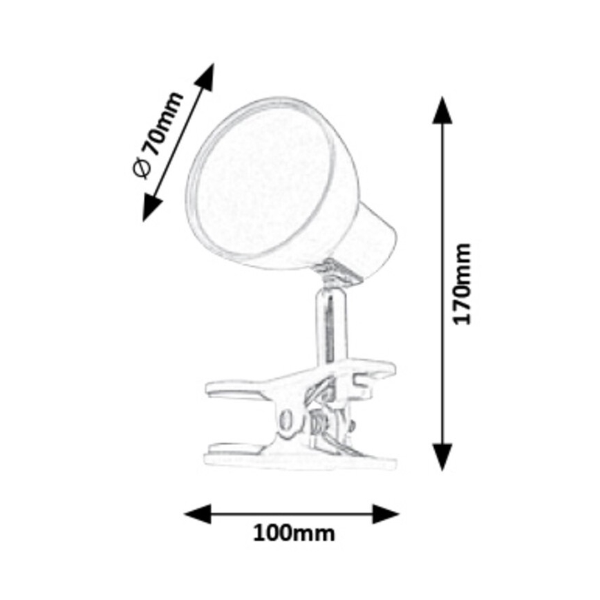 Rabalux 1479 - klambriga LED valgusti NOA LED/5W/230V
