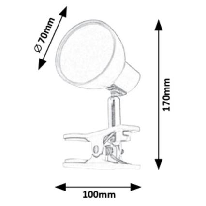 Rabalux - LED Lamp kinnitusklambriga LED/5W/230V