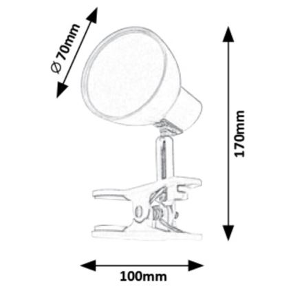 Rabalux 1482 - klambriga LED valgusti NOA LED/5W/230V