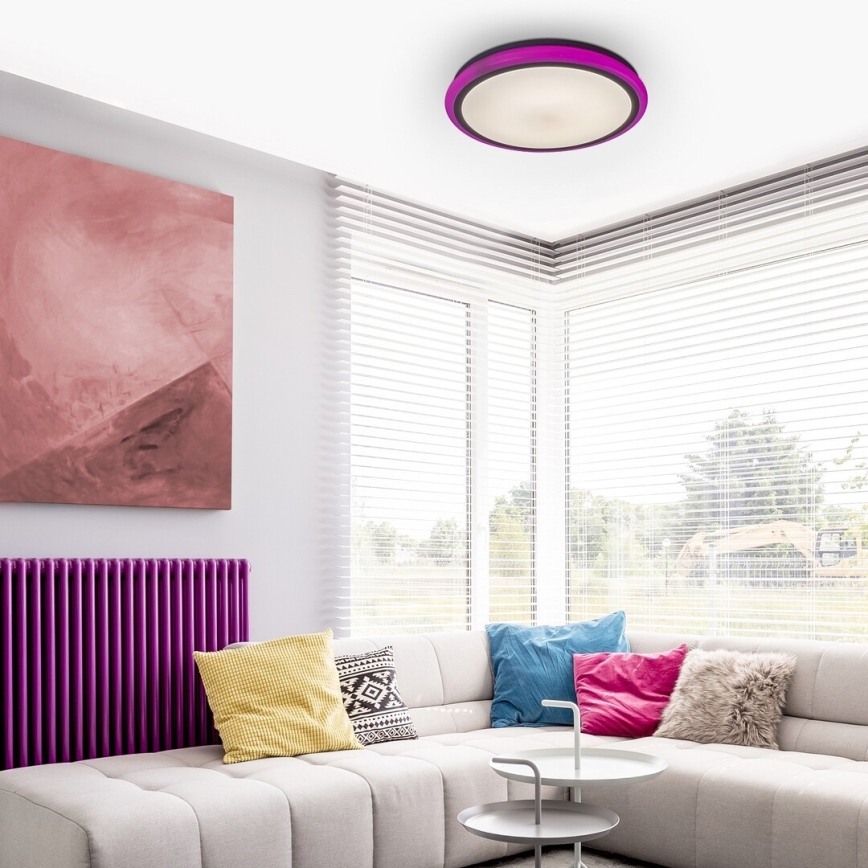 Rabalux - Hämardatav RGB-LED laelamp kaugjuhtimispuldiga/32W/230V läbimõõt 40 cm