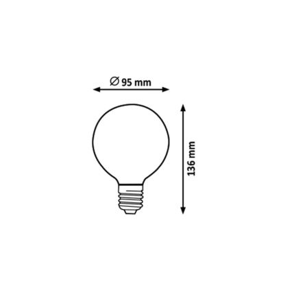 Rabalux - LED Pirn G95 E27/7W/230V 4000K