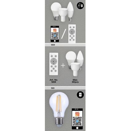 Rabalux - LED RGB Hämardatav pirn C37 E14/5W/230V Wi-Fi 3000-6500K