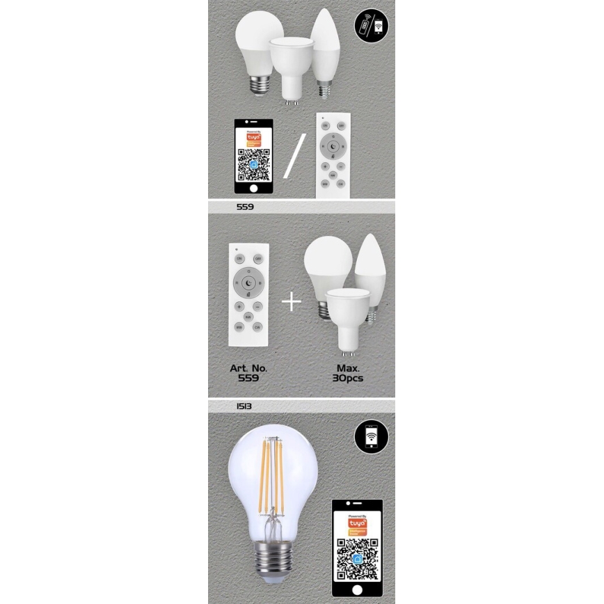 Rabalux - LED RGB Hämardatav pirn C37 E14/5W/230V Wi-Fi 3000-6500K
