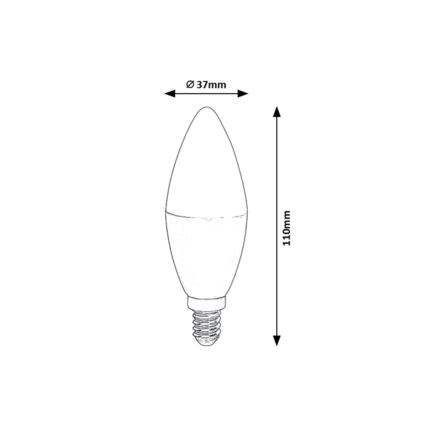Rabalux - LED RGB Hämardatav pirn C37 E14/5W/230V Wi-Fi 3000-6500K