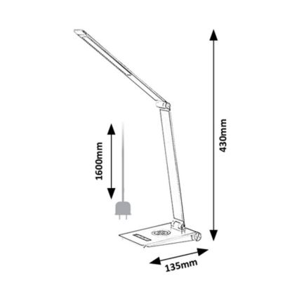 Rabalux - LED Hämardatav laualamp LED/13W/230V 2800-5000K