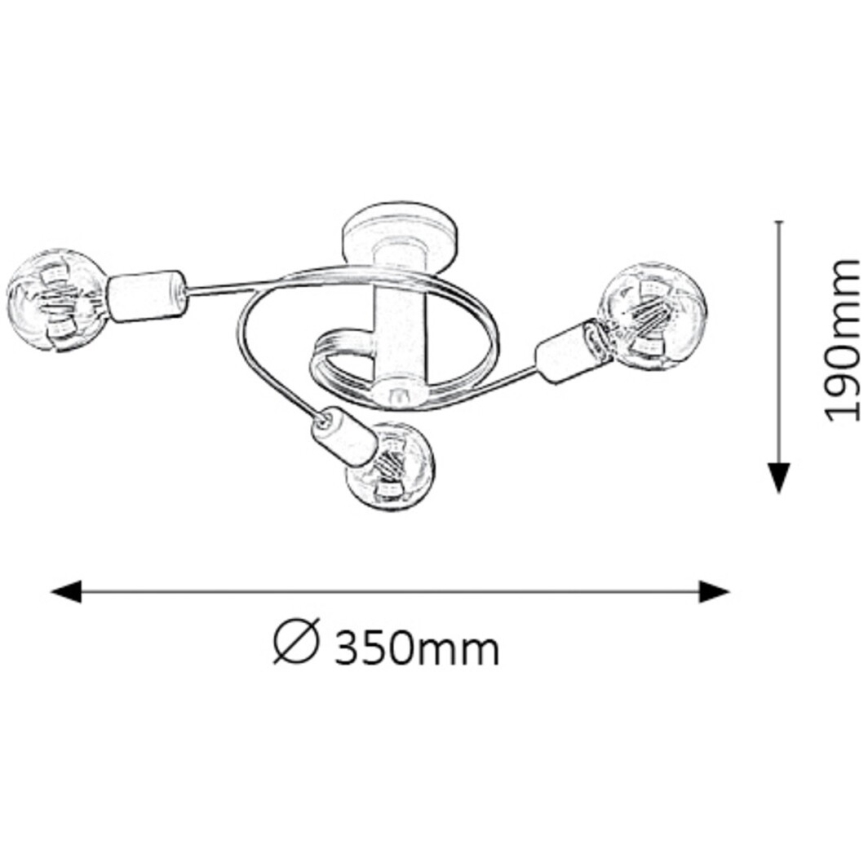 Rabalux - Kinnitatav lühter 5xE27/15W/230V must