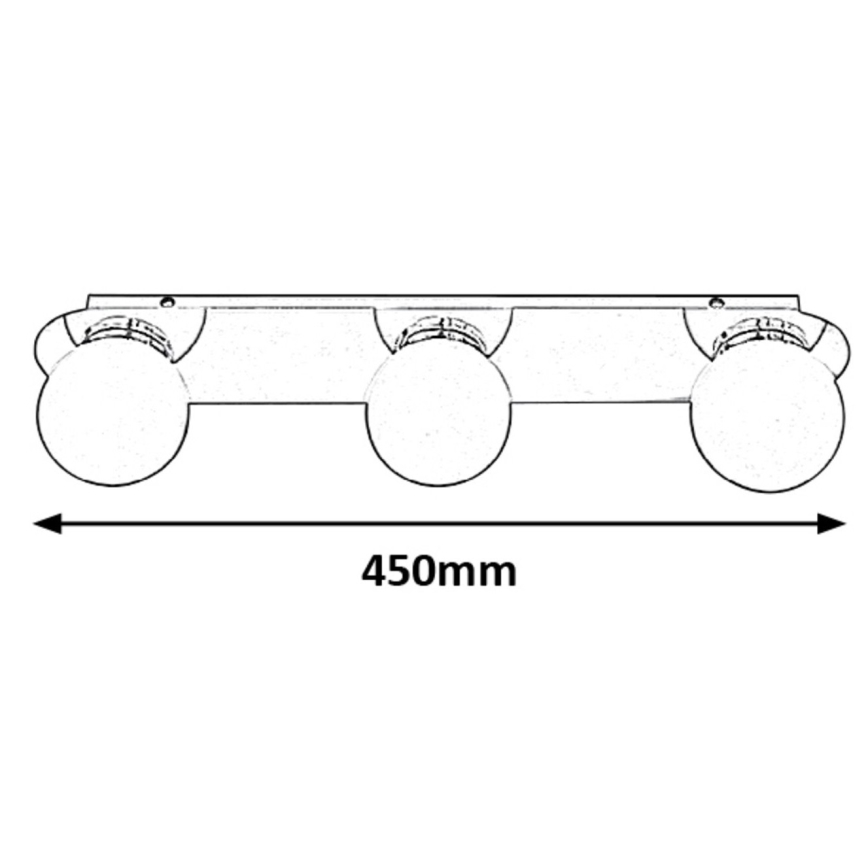 Rabalux - Vannitoa laevalgusti 3xG9/28W/230V IP44 10x45 cm