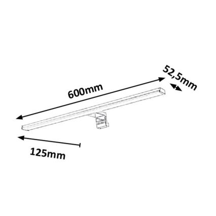 Rabalux - LED-peeglivalgustus vannituppa LED/12W/230V IP44 60cm