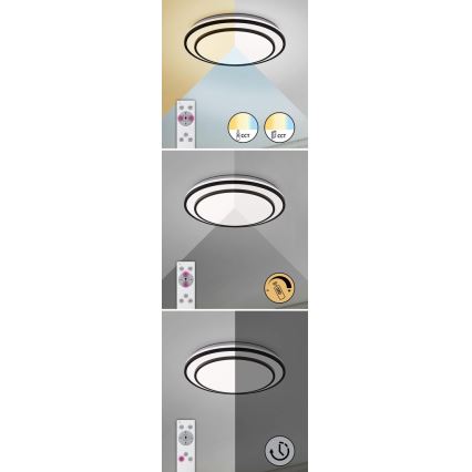 Rabalux - LED Hämardatav laevalgusti LED/40W/230V 3000-6500K must + pult