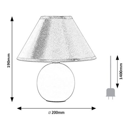 Rabalux  - Laualamp 1xE14/40W/230V