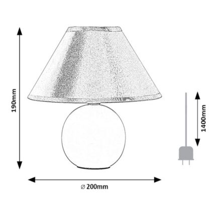 Rabalux - Laualamp 1xE14/40W/230V