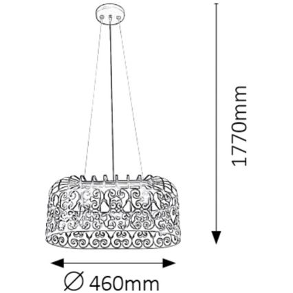 Rabalux - Lühter 2xE27/60W/230V must