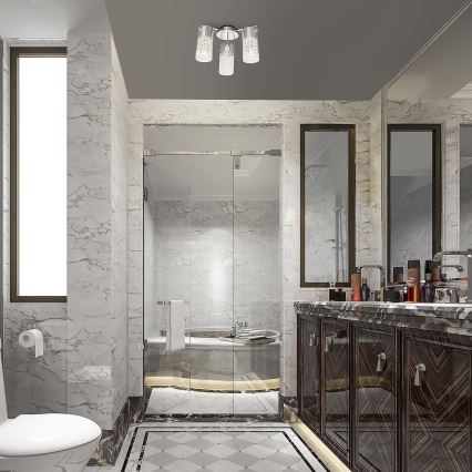 Rabalux - Vannitoa laelamp 3xE14/40W/230V IP44 läbimõõt 33,5 cm