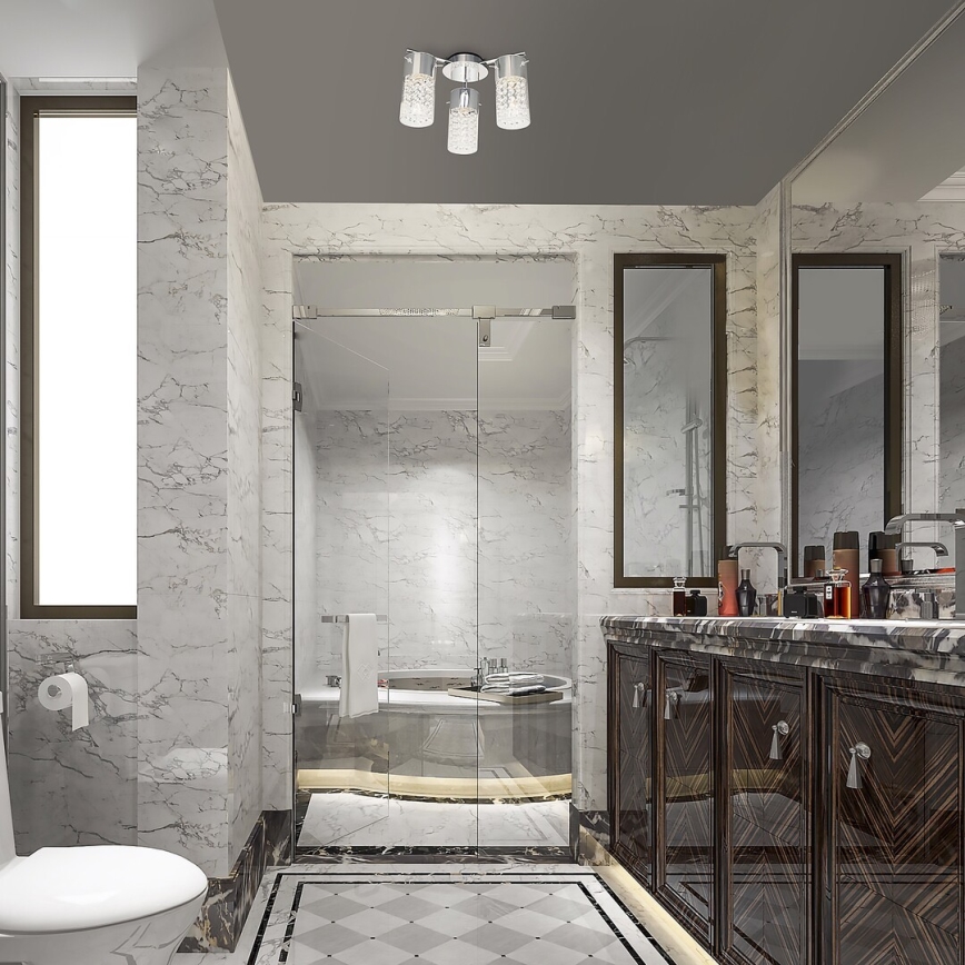 Rabalux - Vannitoa laelamp 3xE14/40W/230V IP44 läbimõõt 33,5 cm