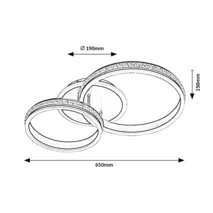 Rabalux - LED Kinnitatav lühter LED/50W/230V