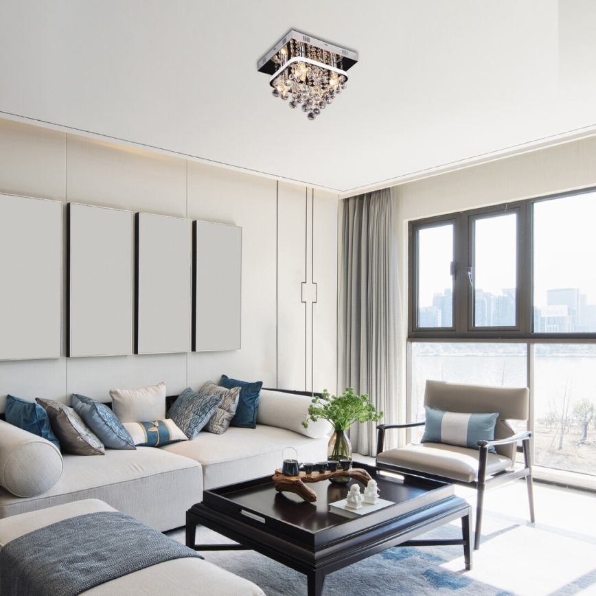Rabalux - Kristallist pinnale kinnitatav lühter LED/32W/230V + 4xE14/40W