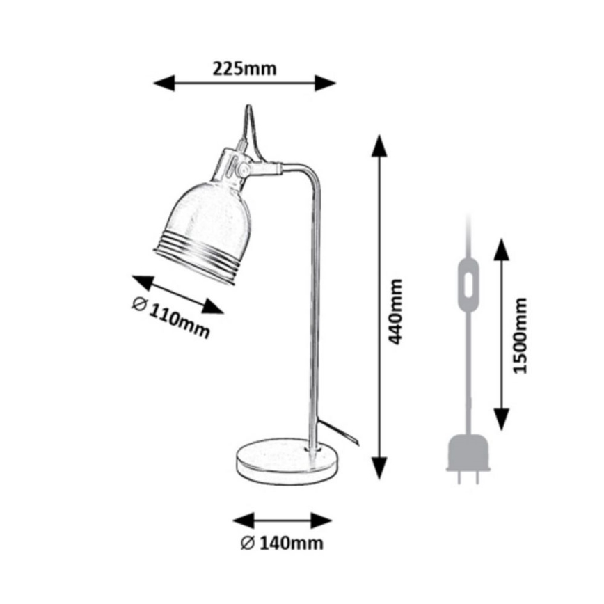Rabalux - Laualamp 1xE14/25W/230V must