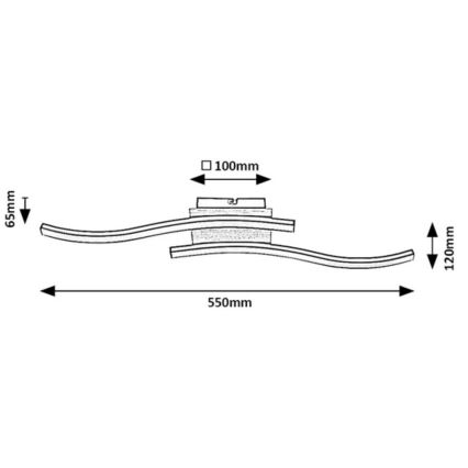 Rabalux - LED Pinnale kinnitatav lühter 2xLED/12W/230V