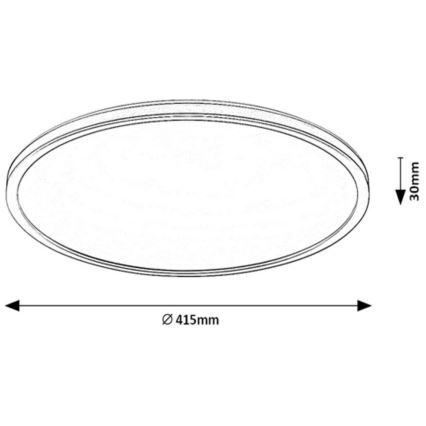 Rabalux - LED RGB hämardatav laelamp LED/22W/230V Wi-Fi Tuya + kaugjuhtimispult, läbimõõt 41,5 cm