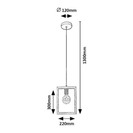 Rabalux - Lühter 1xE27/40W/230V must/pöök