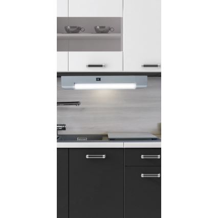 Rabalux - Kapialune valgusti BAND LIGHT 1xG13/10W/230V 39,5 cm hõbedane