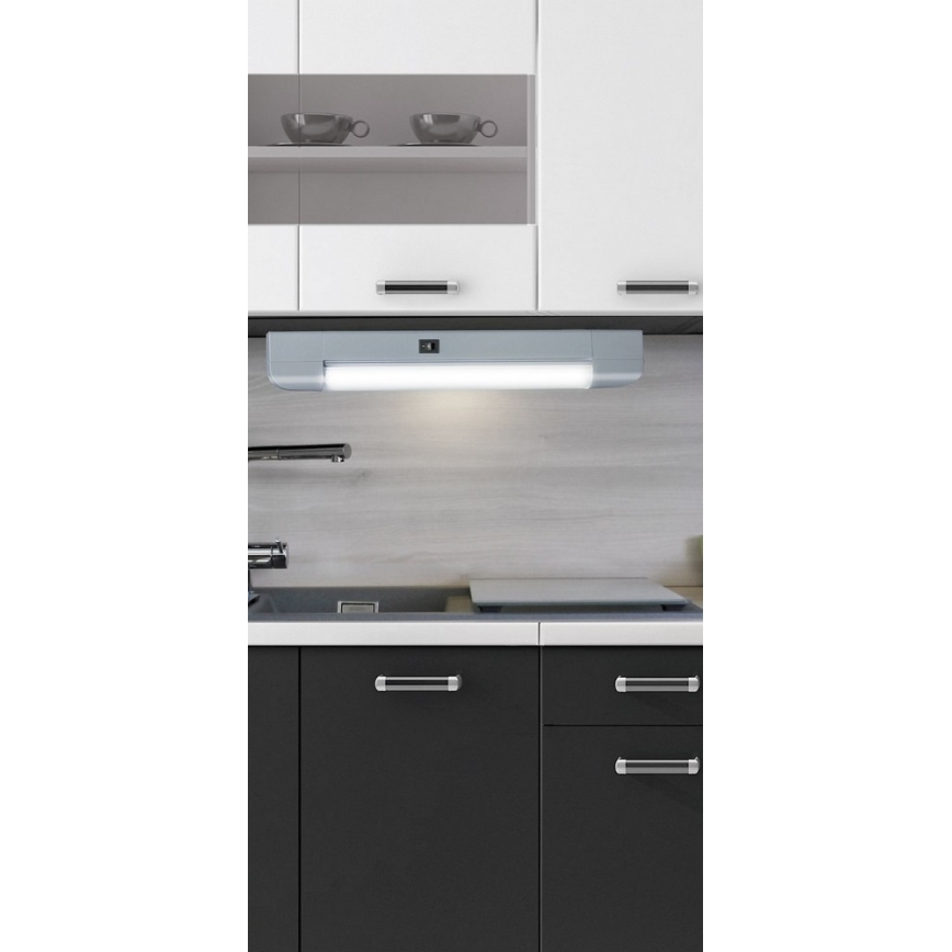 Rabalux - Kapialune valgusti BAND LIGHT 1xG13/10W/230V 39,5 cm hõbedane