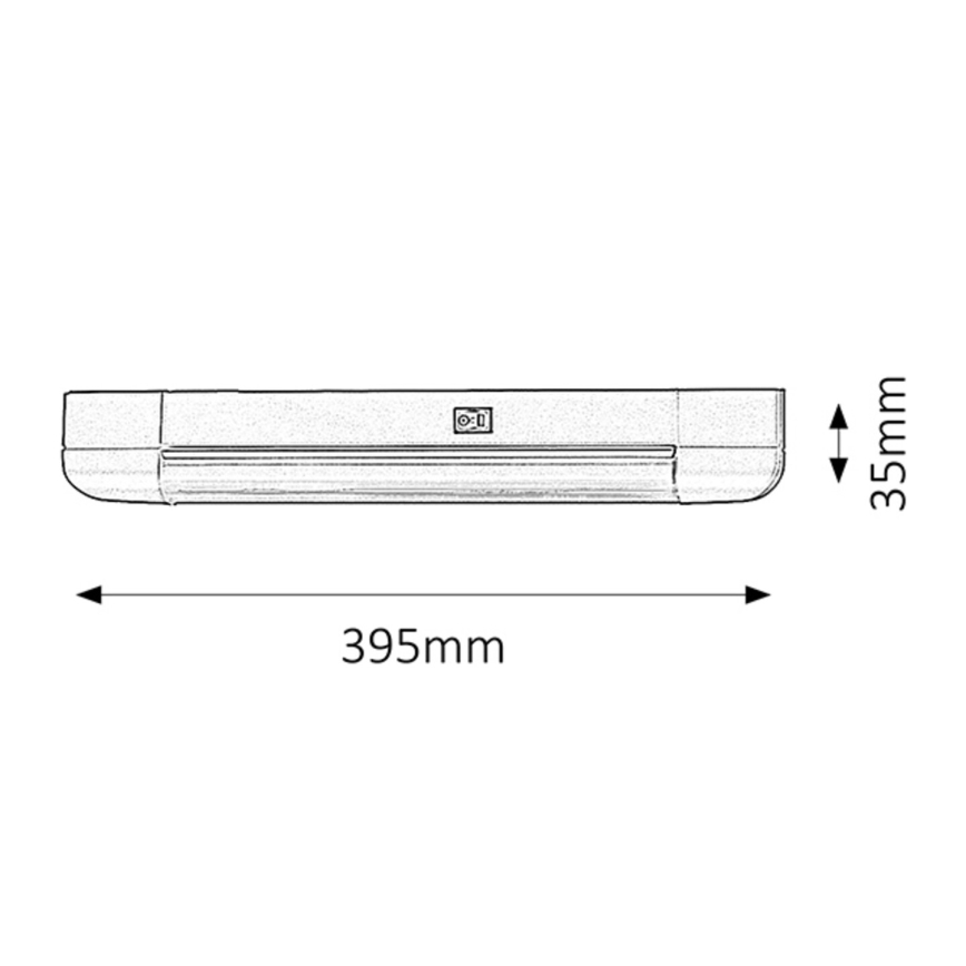 Rabalux - Kapialune valgusti BAND LIGHT 1xG13/10W/230V 39,5 cm hõbedane