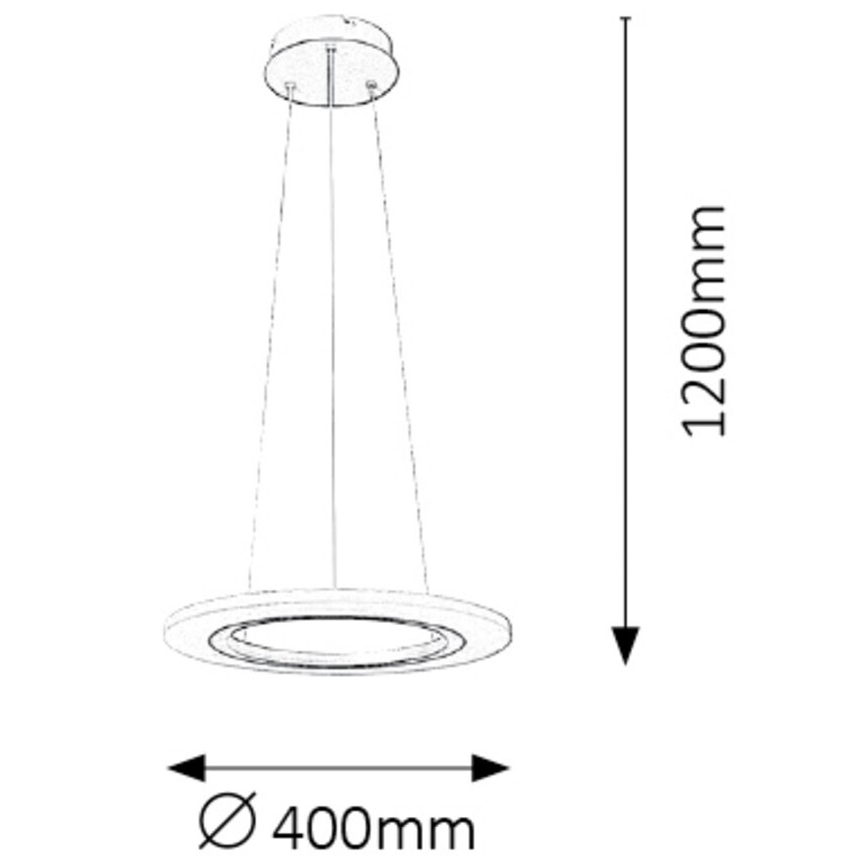 Rabalux 2428 - LED-lühter ADRIENNE LED/20W/230V hõbe