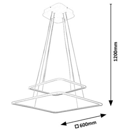 Rabalux - LED-lühter LED/65W/230V valge