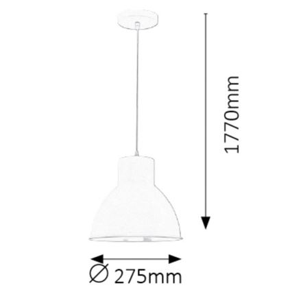 Rabalux - Lühter 1xE27/60W/230V valge