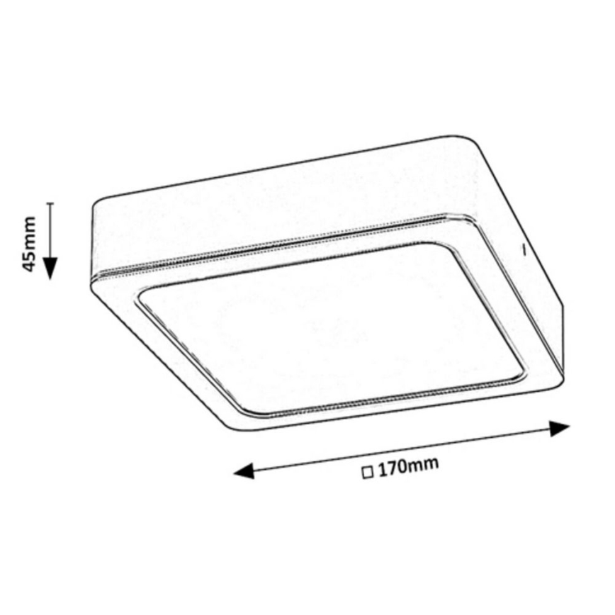 Rabalux - LED Laevalgusti LED/17W/230V 17x17 cm