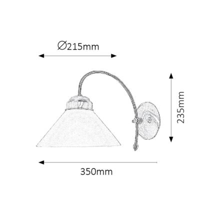 Rabalux 2701 - Seinavalgusti MARIAN 1xE27/60W/230V