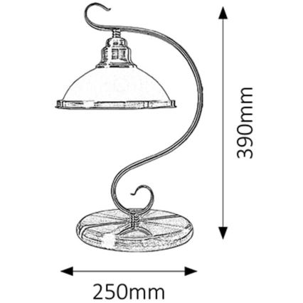 Rabalux 2752 - laualamp ELISETT 1xE27/60W/230V