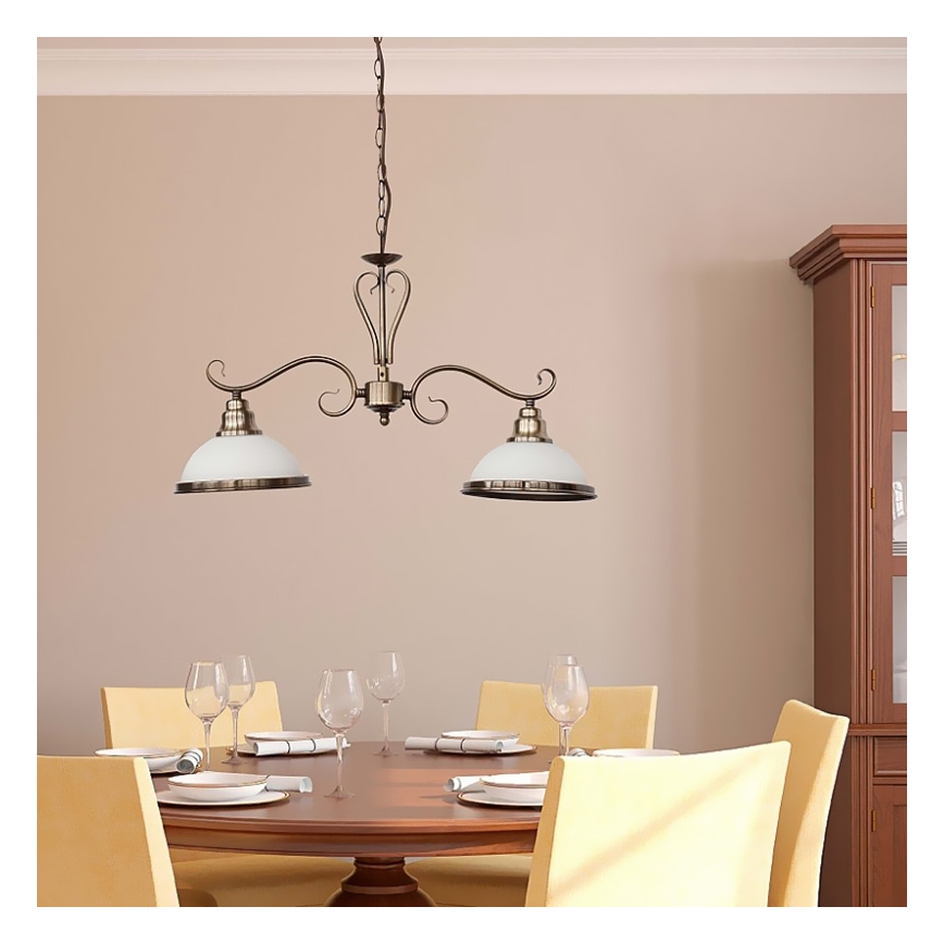 Rabalux 2757 - lühter ELISETT 2xE27/60W/230V