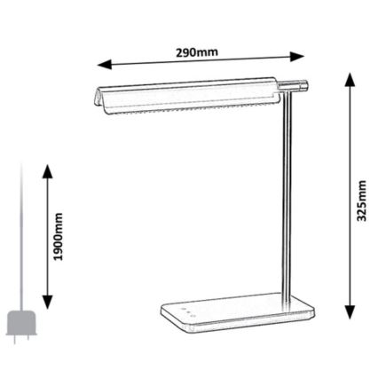 Rabalux 2934 - LED Hämardatav puutetundlik lamp LED/7W/230V 3000K/4000K/6500K