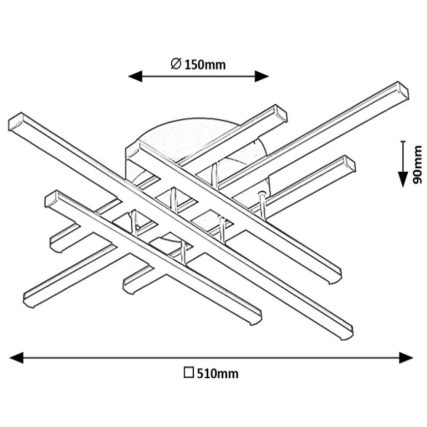 Rabalux - LED Pinnale kinnitatav lühter 6xLED/40W/230V 4000K