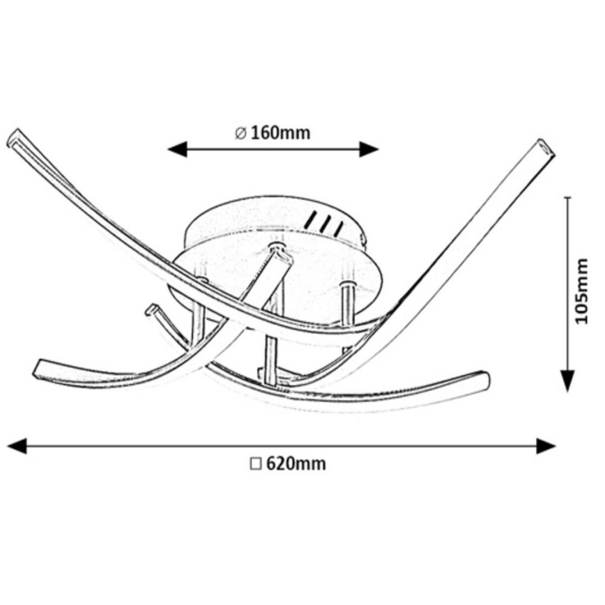 Rabalux - LED Pinnale kinnitatav lühter 4xLED/30W/230V 4000K