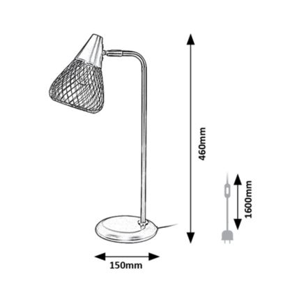 Rabalux - Laualamp 1xE14/25W/230V must