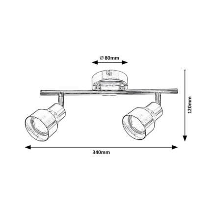 Rabalux - Kohtvalgusti 2xGU10/50W/230V