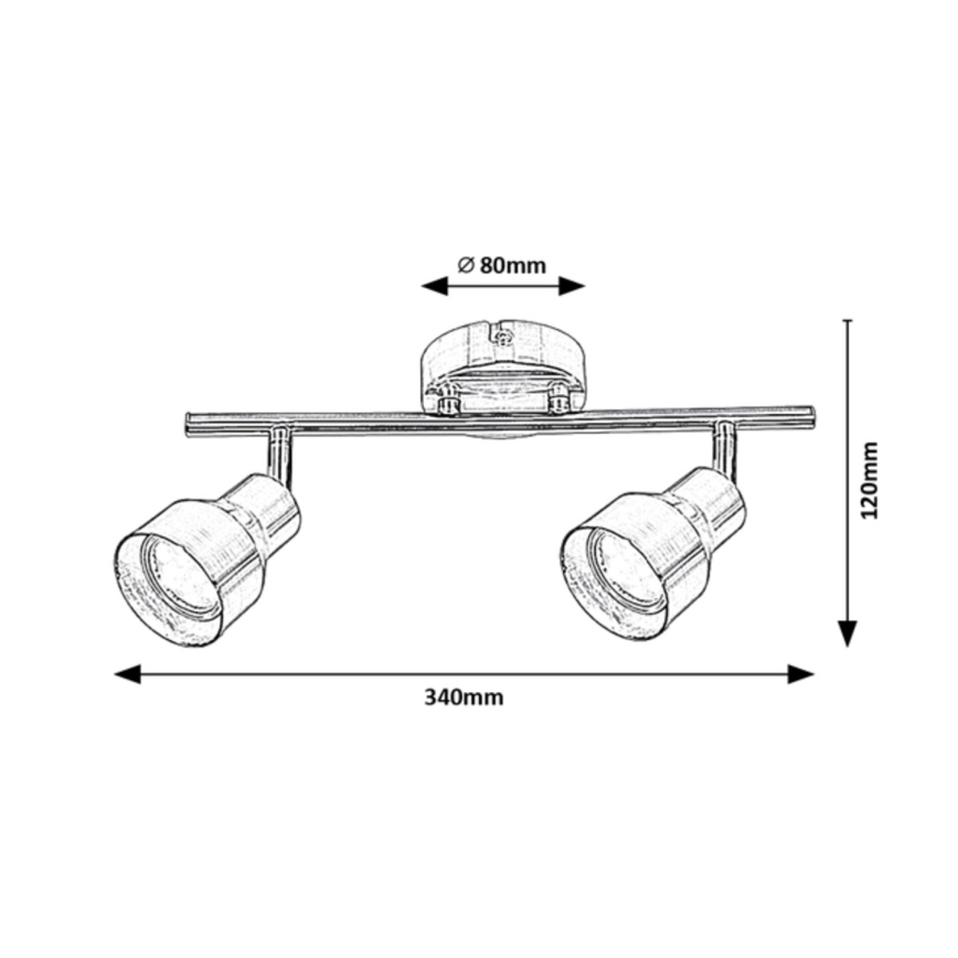 Rabalux - Kohtvalgusti 2xGU10/50W/230V
