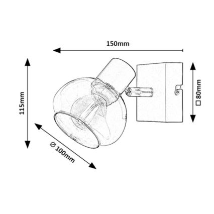 Rabalux - Kohtvalgusti seinale 1xE14/40W/230V