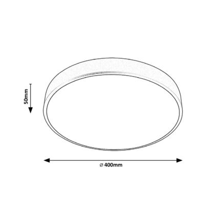 Rabalux - LED Laevalgusti TESIA LED/36W/230V 40 cm hõbedane