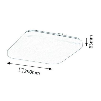 Rabalux - LED Laevalgusti 1xLED/20W/230V 29x29 cm