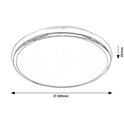 Rabalux - LED RGB Laevalgusti vannituppa LED/18W/230V d. 30 cm 3000-6500K IP44 + kaugjuhtimispult