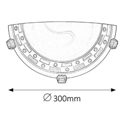 Rabalux 3481 - Seinavalgusti TOM 1xE27/60W/230V