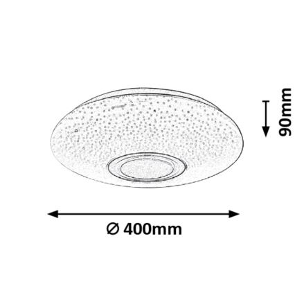 Rabalux - RGB LED Hämardatav laevalgusti kõlariga LED/24W/230V Wi-Fi + kaugjuhtimispult