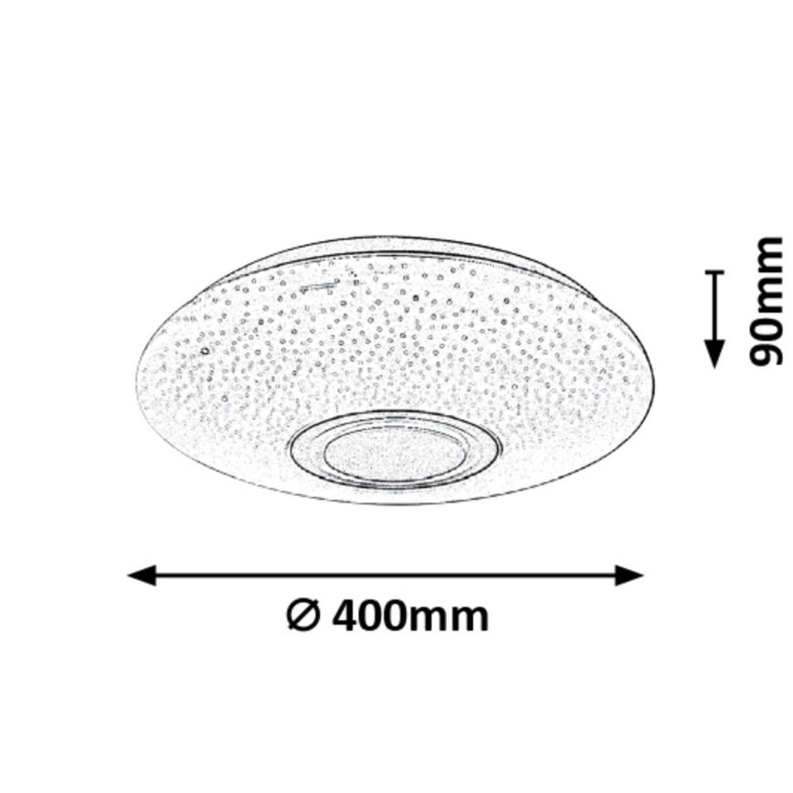 Rabalux - RGB LED Hämardatav laevalgusti kõlariga LED/24W/230V Wi-Fi + kaugjuhtimispult