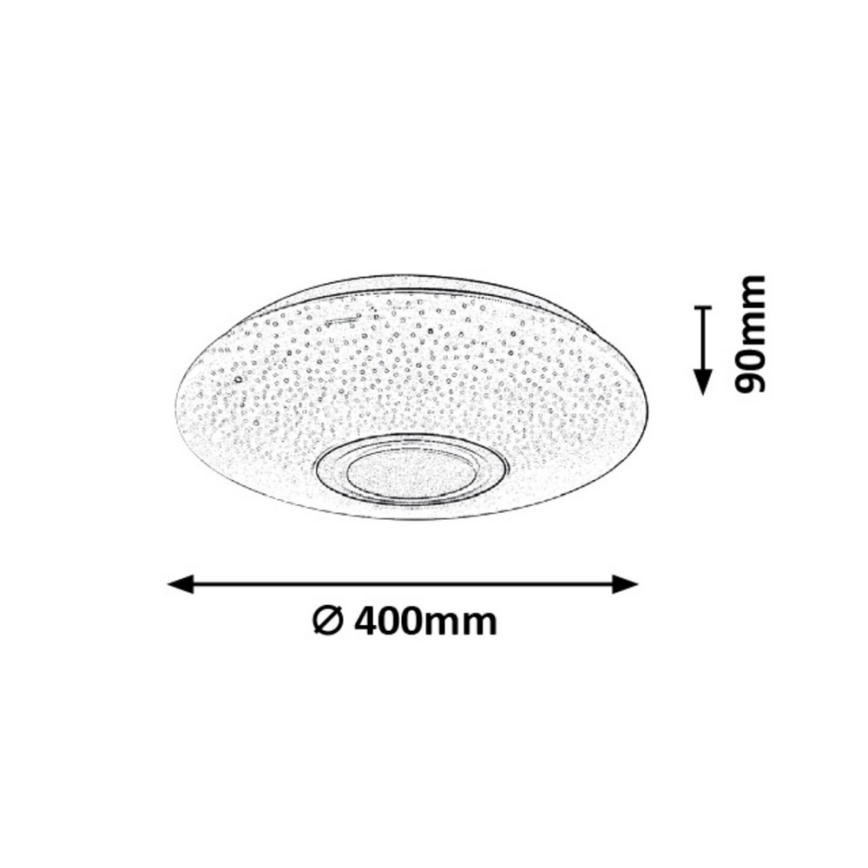 Rabalux - RGB LED Hämardatav laevalgusti kõlariga LED/24W/230V Wi-Fi + kaugjuhtimispult