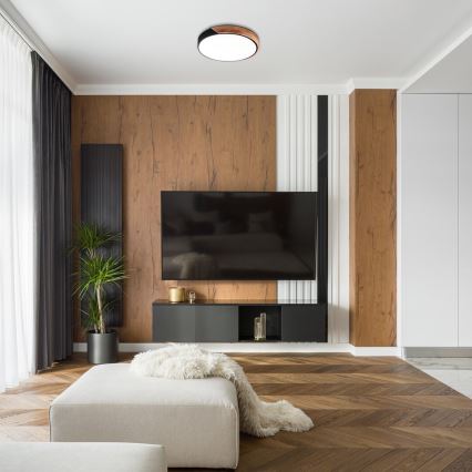 Rabalux - LED laelamp LED/24W/230V must/tamm, läbimõõt 41,5 cm