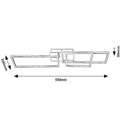 Rabalux - LED Pinnale kinnitatav lühter LED/44W/230V valge